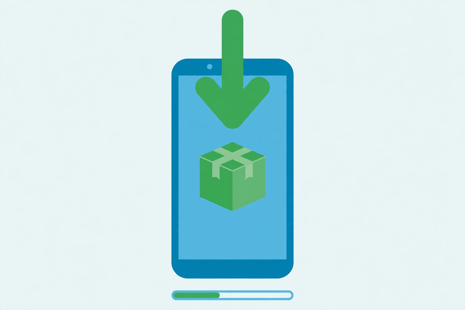 Ilustração: baixando o APK no celular Android